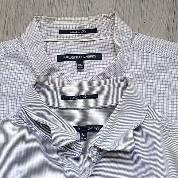 Men's Classic Button Down Shirts Assorted Colors Bundle Of 5 Size L & XL Stripe - Picture 3 of 5